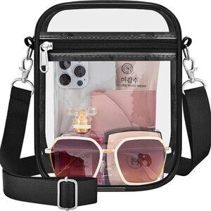 Clear Bag Unisex PVC Stadium Approved Crossbody Organizer for Events